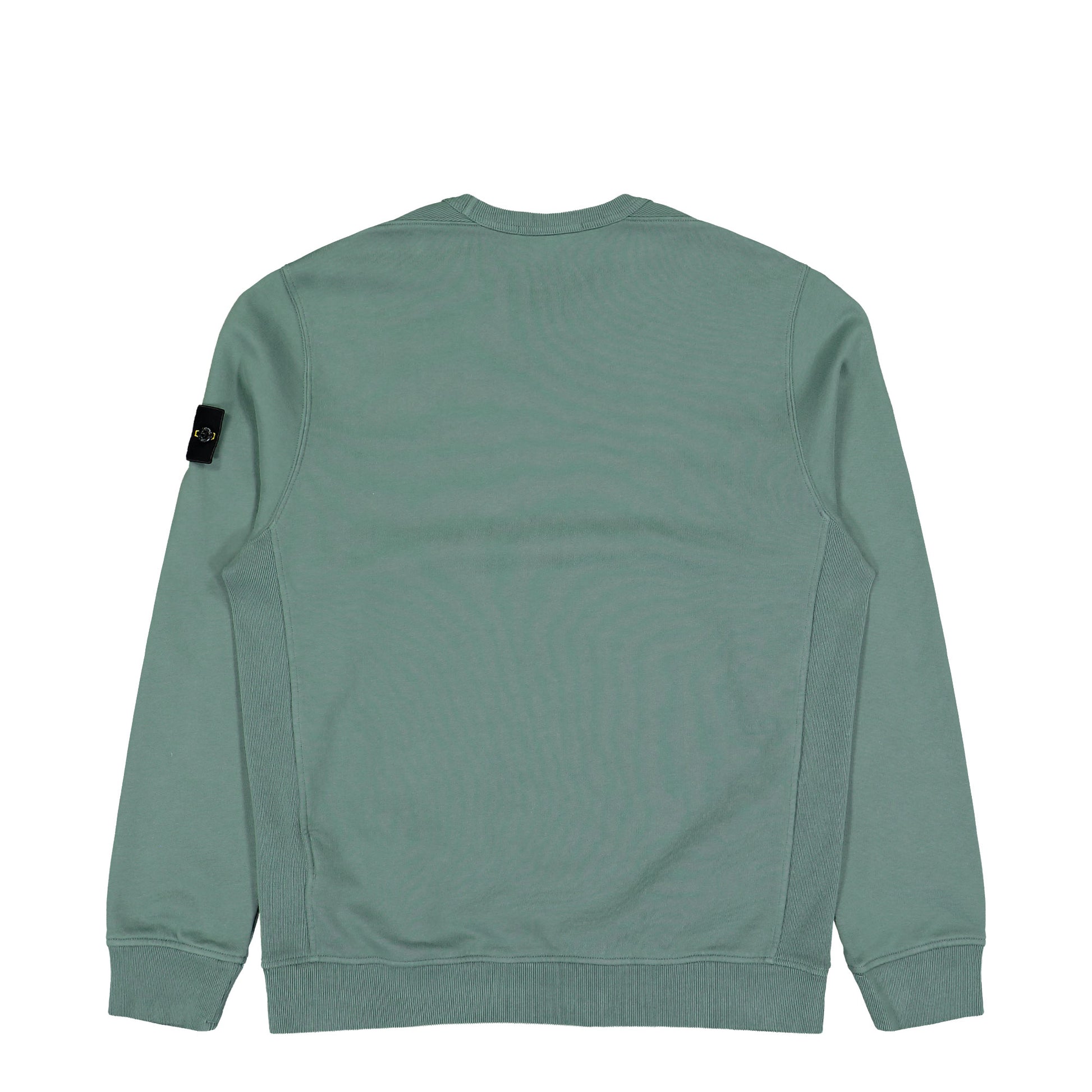 Stone Island Garment Dyed Sweatshirt With Compass Badge Ocean Green Sweatshirts L2S156100049-S0A20 V005T Detail View 2 | GATE