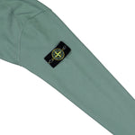 Stone Island Garment Dyed Sweatshirt With Compass Badge Ocean Green Sweatshirts L2S156100049-S0A20 V005T Detail View 4 | GATE
