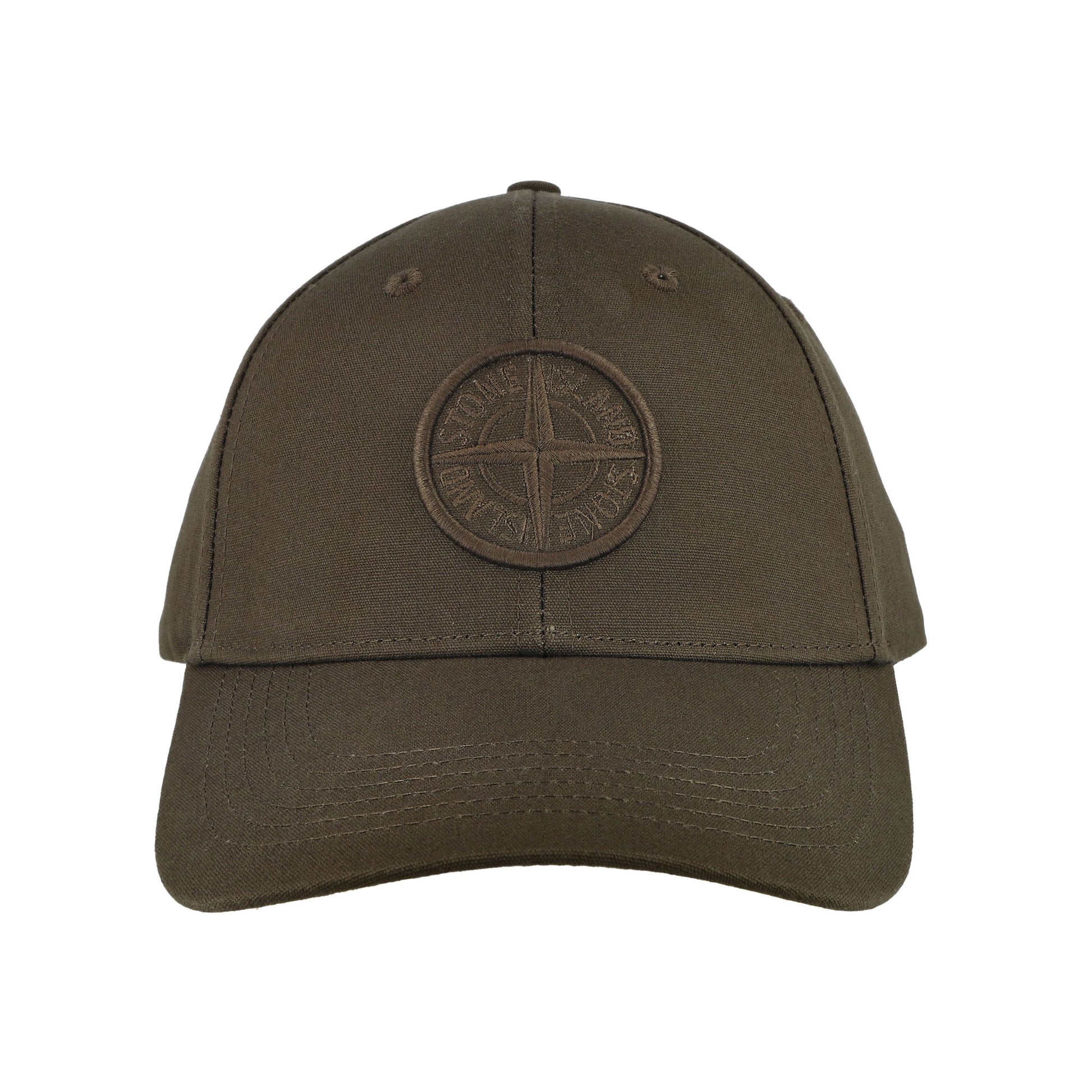 Stone Island Baseball Cap With Compass Embroidery Military Green Caps L2S159100013-S0248 V0029 Detail View 4 | GATE