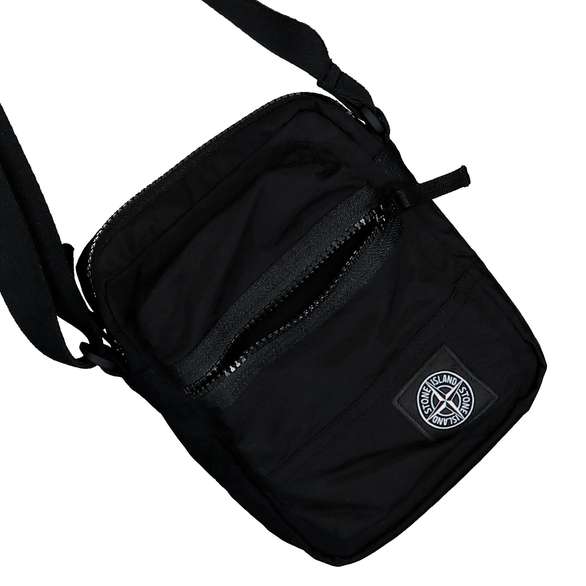 Stone Island Crossbody Bag With Pockets And Adjustable Strap Black Cross Body Bags L1S159200015-S0251 V0029 Detail View 3 | GATE
