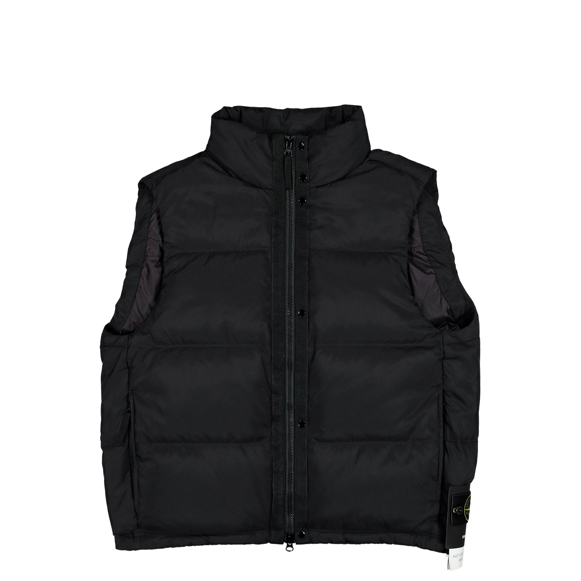 Stone Island Ripstop Cordura® Lightweight Down Vest W Zip Pockets Black Vests L2S15G100004-S0483 V0029 Detail View 1 | GATE