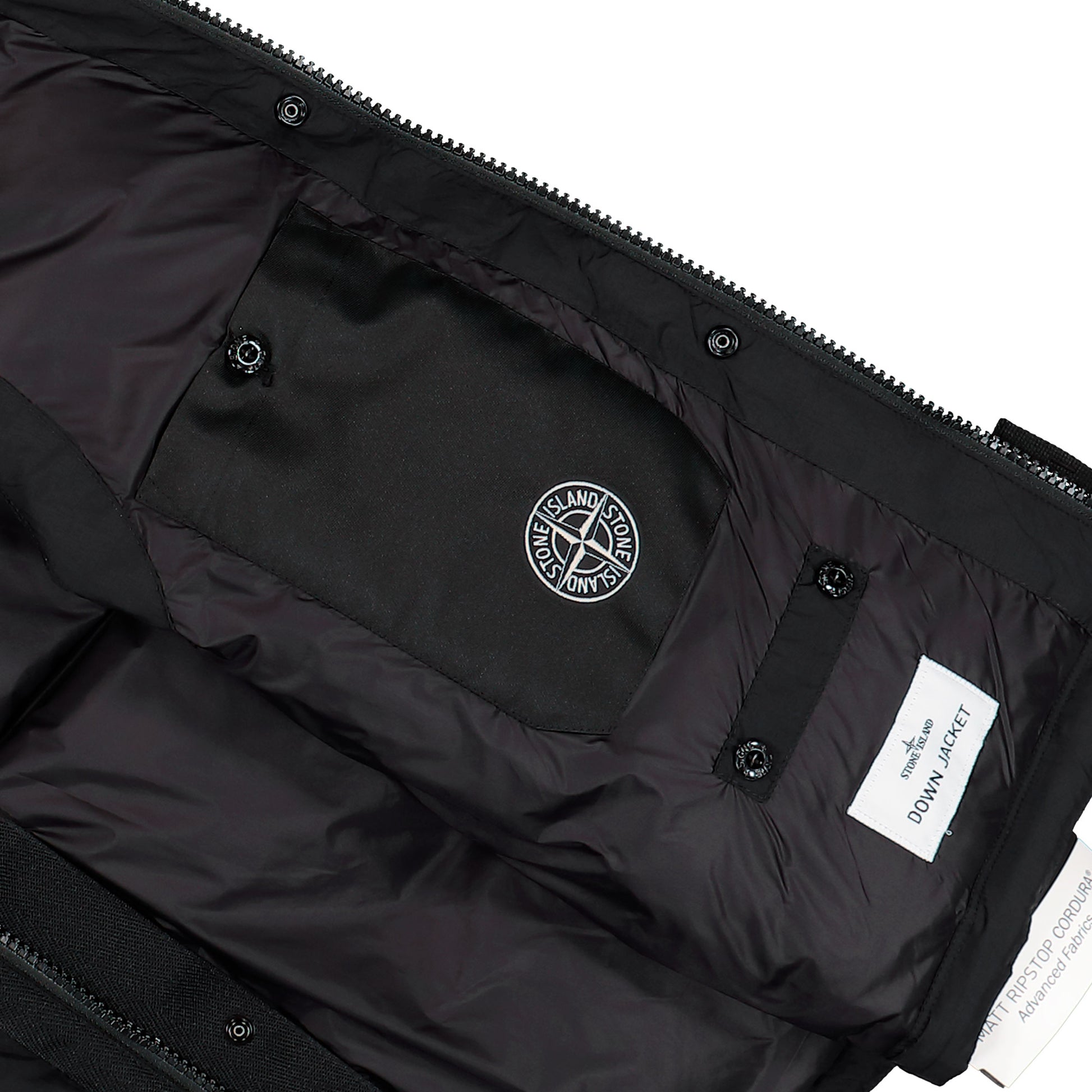 Stone Island Ripstop Cordura® Lightweight Down Vest W Zip Pockets Black Vests L2S15G100004-S0483 V0029 Detail View 5 | GATE
