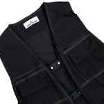 Stone Island Monofilament Organza Utility Vest With Pockets And Adjustable Belts Black Vests L2S15G100016-S0424 V0029 Detail View 3 | GATE