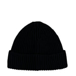 Stone Island Ribbed Knit Beanie With Compass Logo Patch Black Beanies L2S15N100002-S00C3 V0029 Detail View 2 | GATE