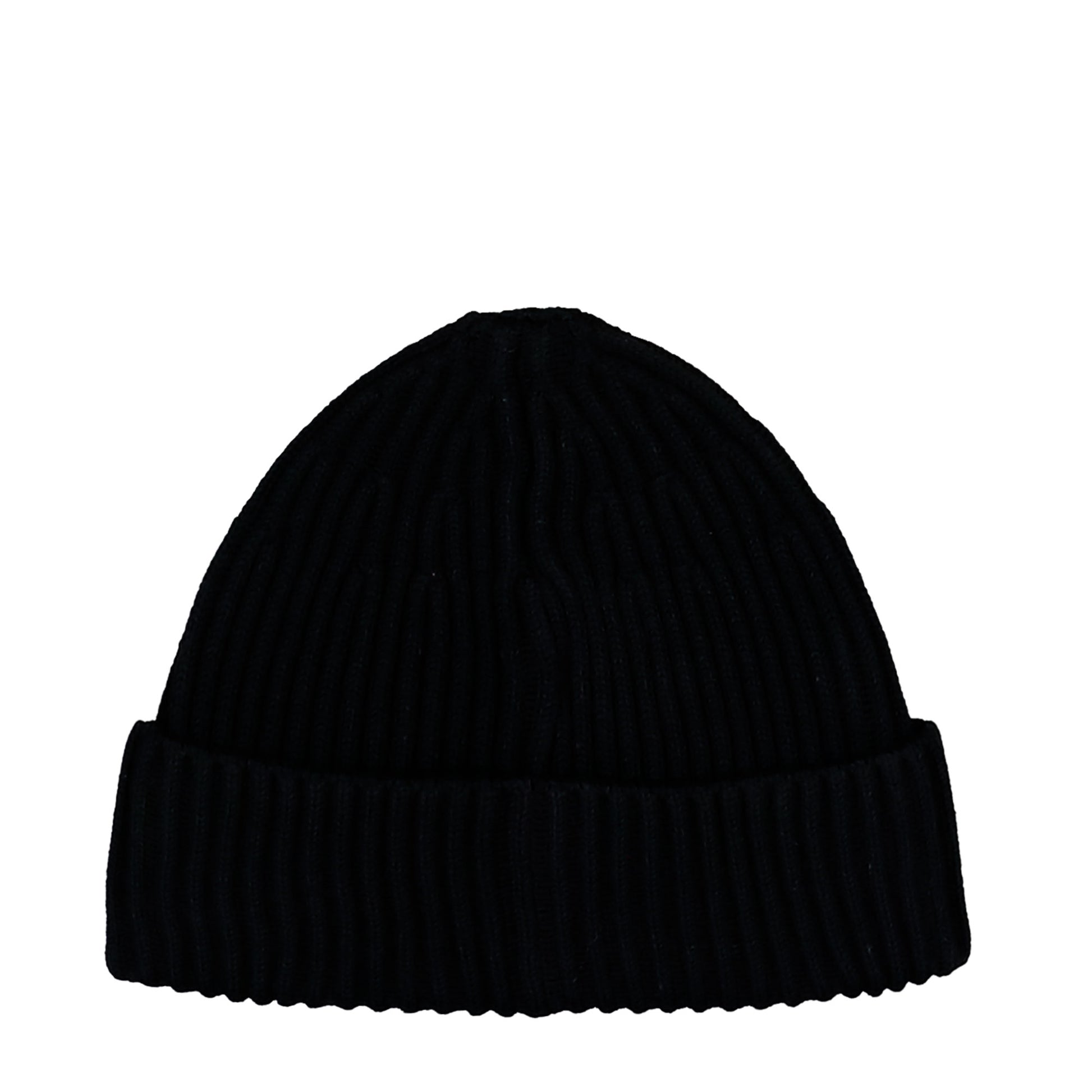 Stone Island Ribbed Knit Beanie With Compass Logo Patch Black Beanies L2S15N100002-S00C3 V0029 Detail View 2 | GATE