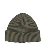 Stone Island Ribbed Knit Beanie With Compass Logo Patch Military Green Beanies L2S15N100002-S00C3 V005G Detail View 2 | GATE