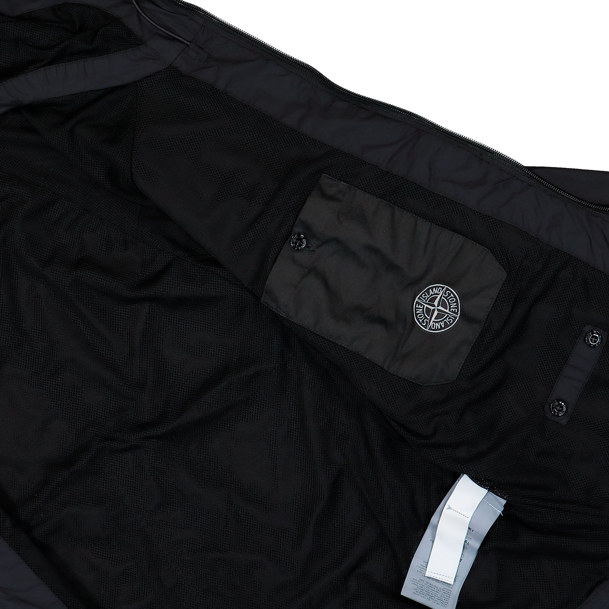 Stone Island Ultralight Stretch-TC Hooded Jacket W Anti Drop Finish Black Jackets L2S15Q100020-S0474 V0029 Detail View 6 | GATE