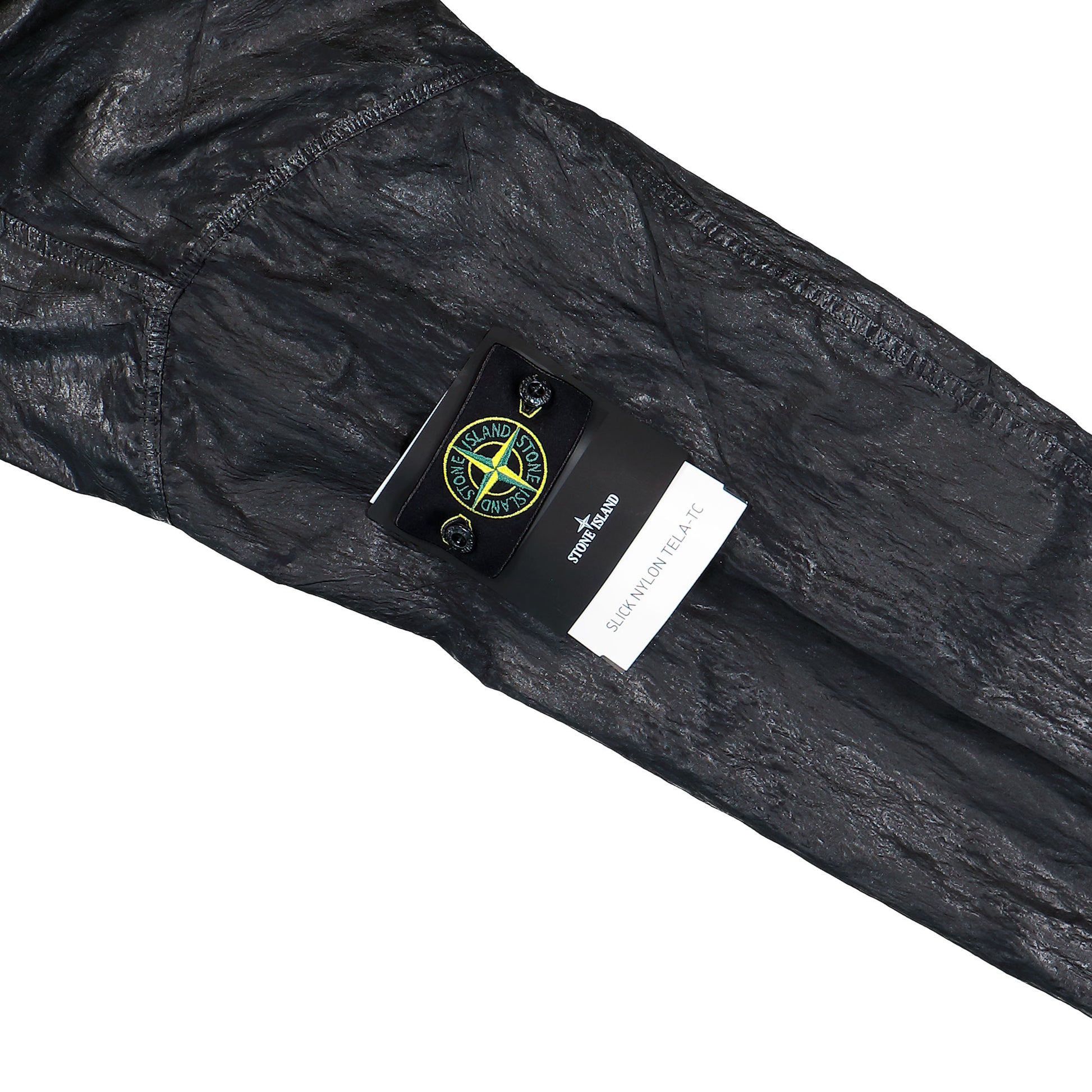 Stone Island Slick Nylon Tela-TC Hooded Jacket With Multiple Pockets Black Jackets L2S15Q100027-S0459 V0029 Detail View 5 | GATE