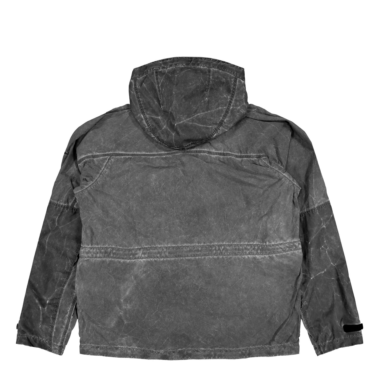 Stone Island Uneven Pigment Dyed Anorak With Anti Drop Finish Black Jackets L2S15Q100035-S00V1 V0029 Detail View 1 | GATE