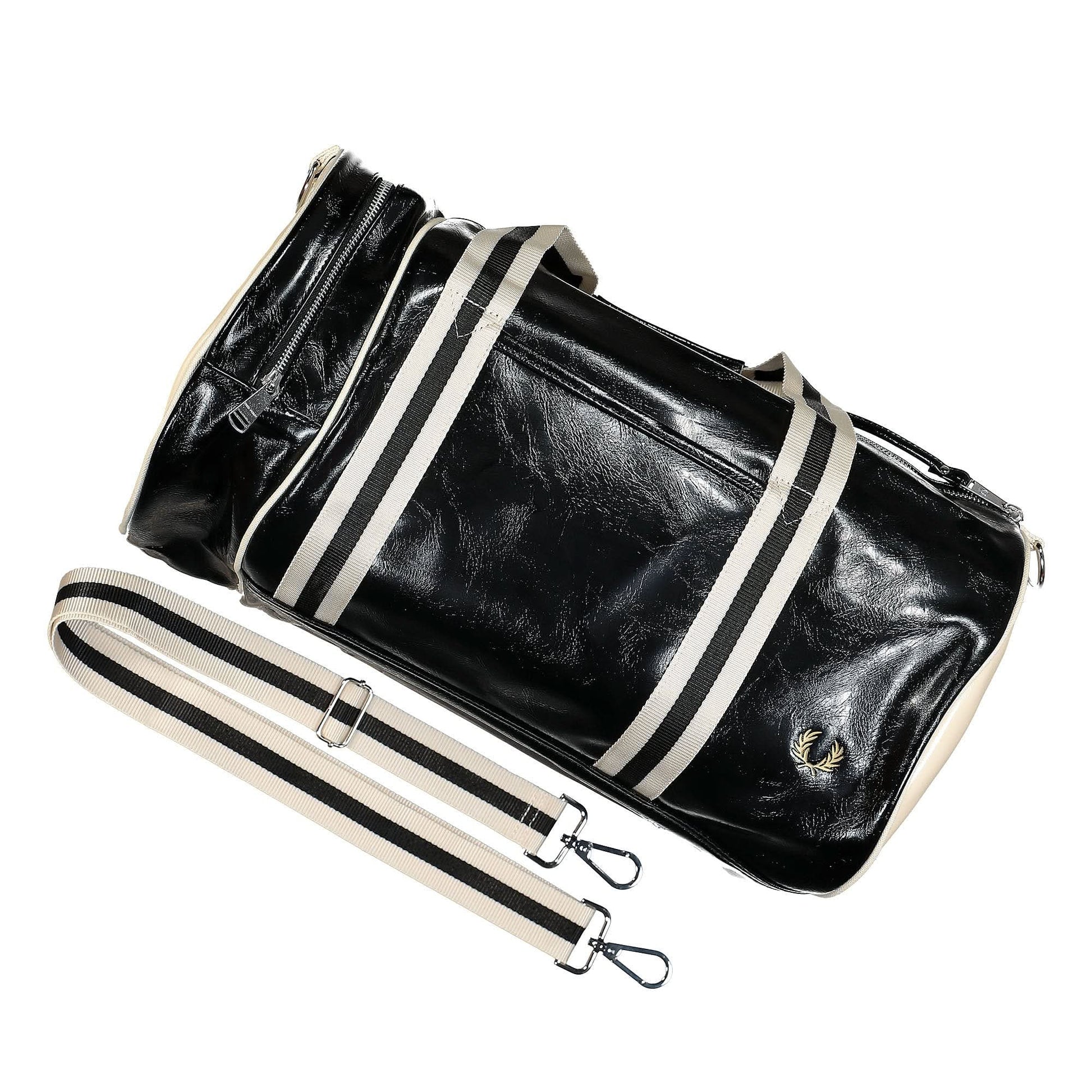 Fred Perry Classic Barrel Bag Black Detail view 7 | Gate