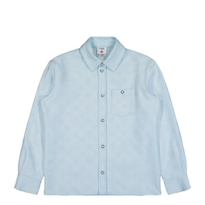 Casablanca Monogram Shirt Pale Blue Shirts M-AW25-JK-419-01 Detail View 1 | GATE
