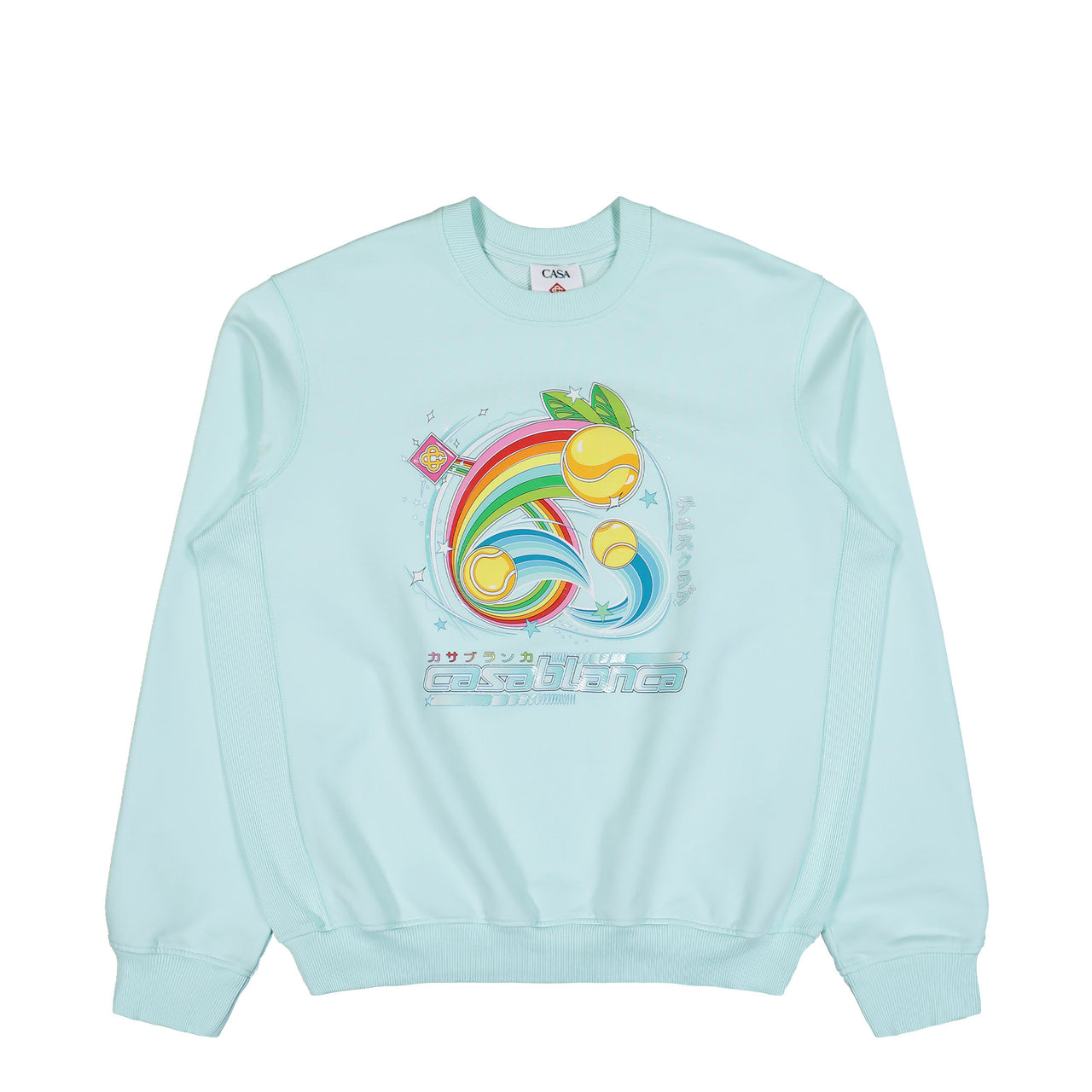 Casablanca Manga Tennis Ball Printed Sweatshirt Manga Tennis Ball Sweatshirts M-AW25-JTP-293-01 Detail View 1 | GATE