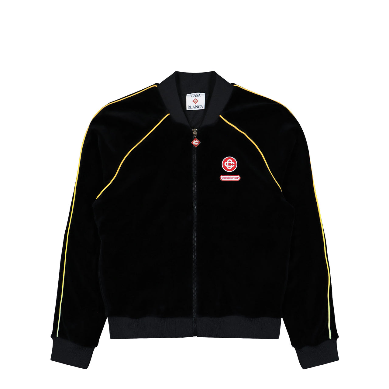 Casablanca Velour Track Jacket Black Tracksuit Tops M-AW25-JTP-421-01 Detail View 1 | GATE