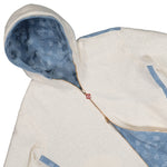 Casablanca Cashmere Terry Denim Reversible Jacket Bleached Monogram Denim Jackets M-AW25-JTP-429-01 Detail View 3 | GATE
