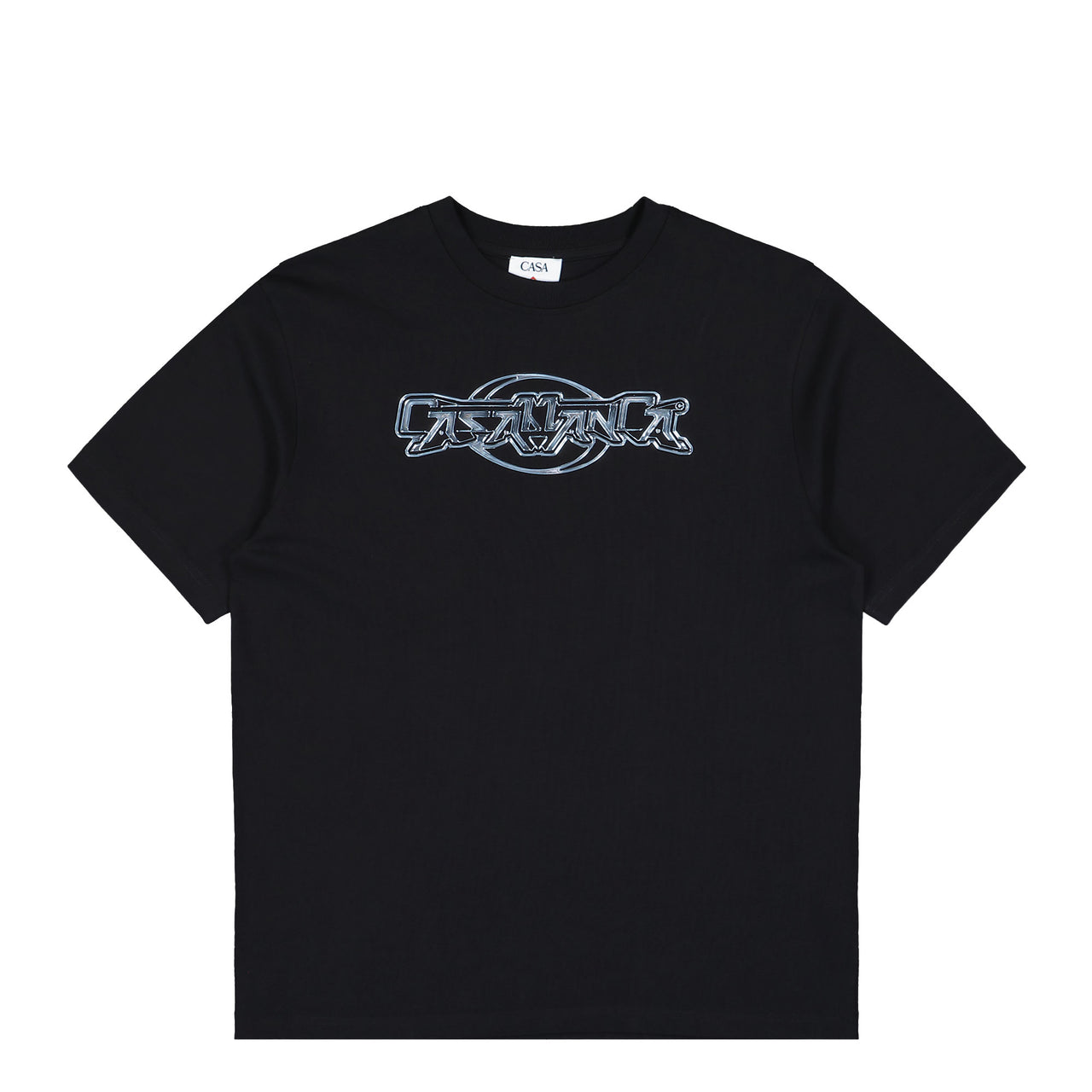 Casablanca Casa Chrome Printed Oversized T-Shirt Casa Chrome T-Shirts M-AW25-JTS-044-03 Detail View 1 | GATE