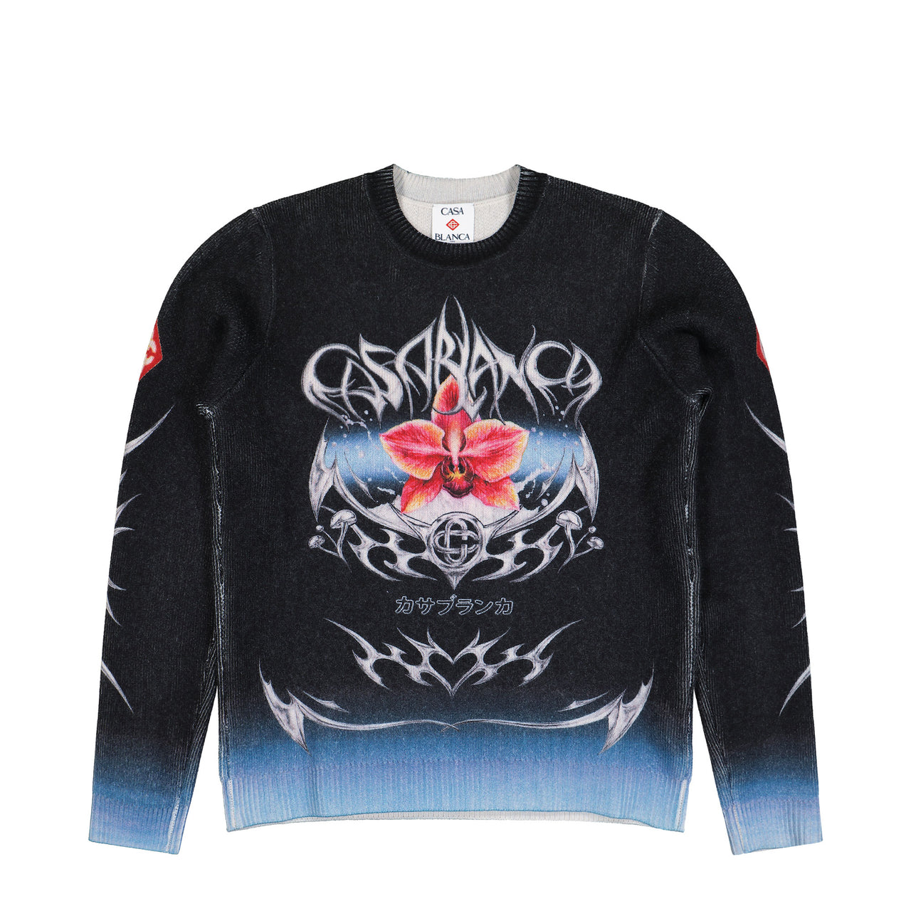 Casablanca Blades Printed Crew Blades Sweatshirts M-AW25-KW-1166-01 Detail View 1 | GATE
