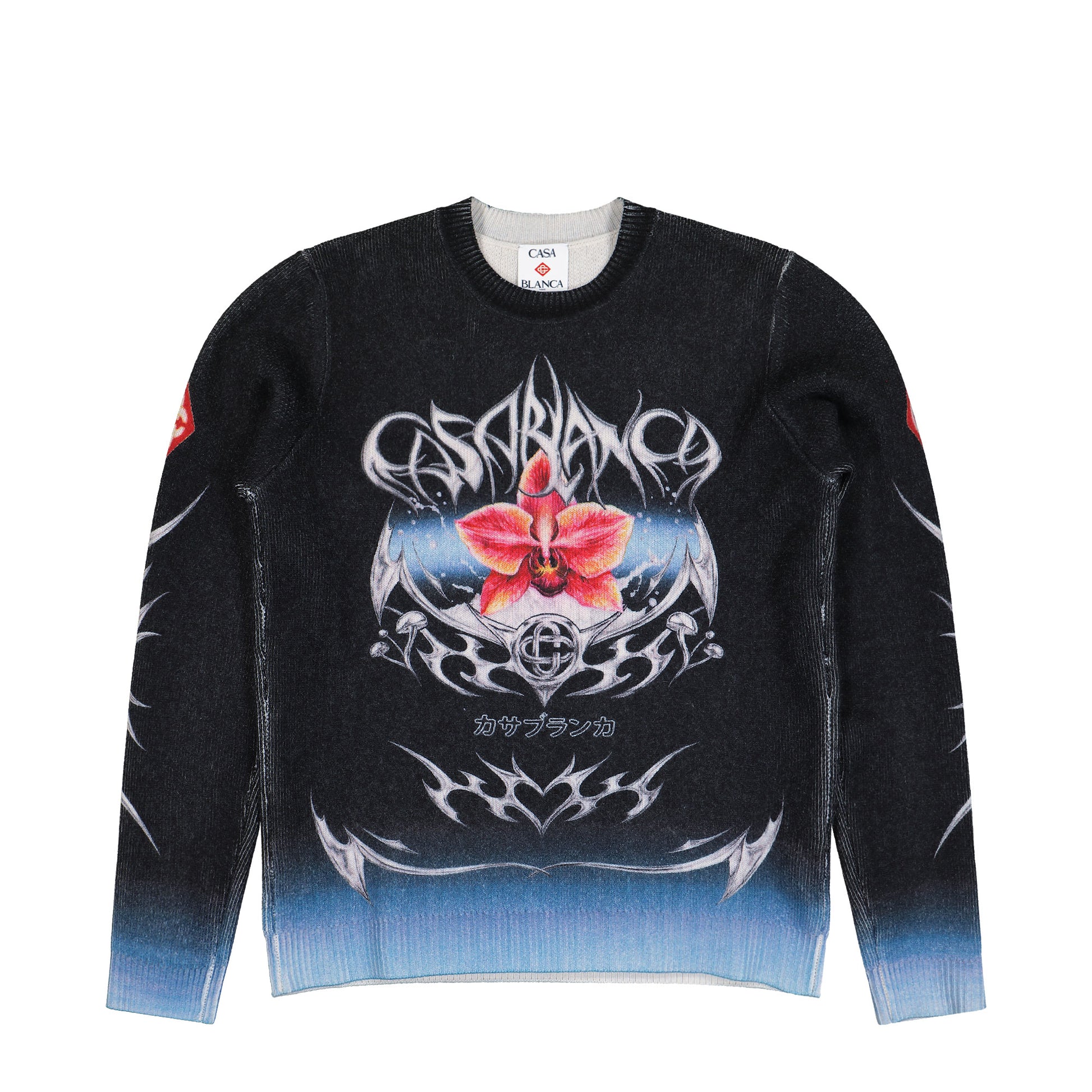 Casablanca Blades Printed Crew Blades Sweatshirts M-AW25-KW-1166-01 Detail View 1 | GATE
