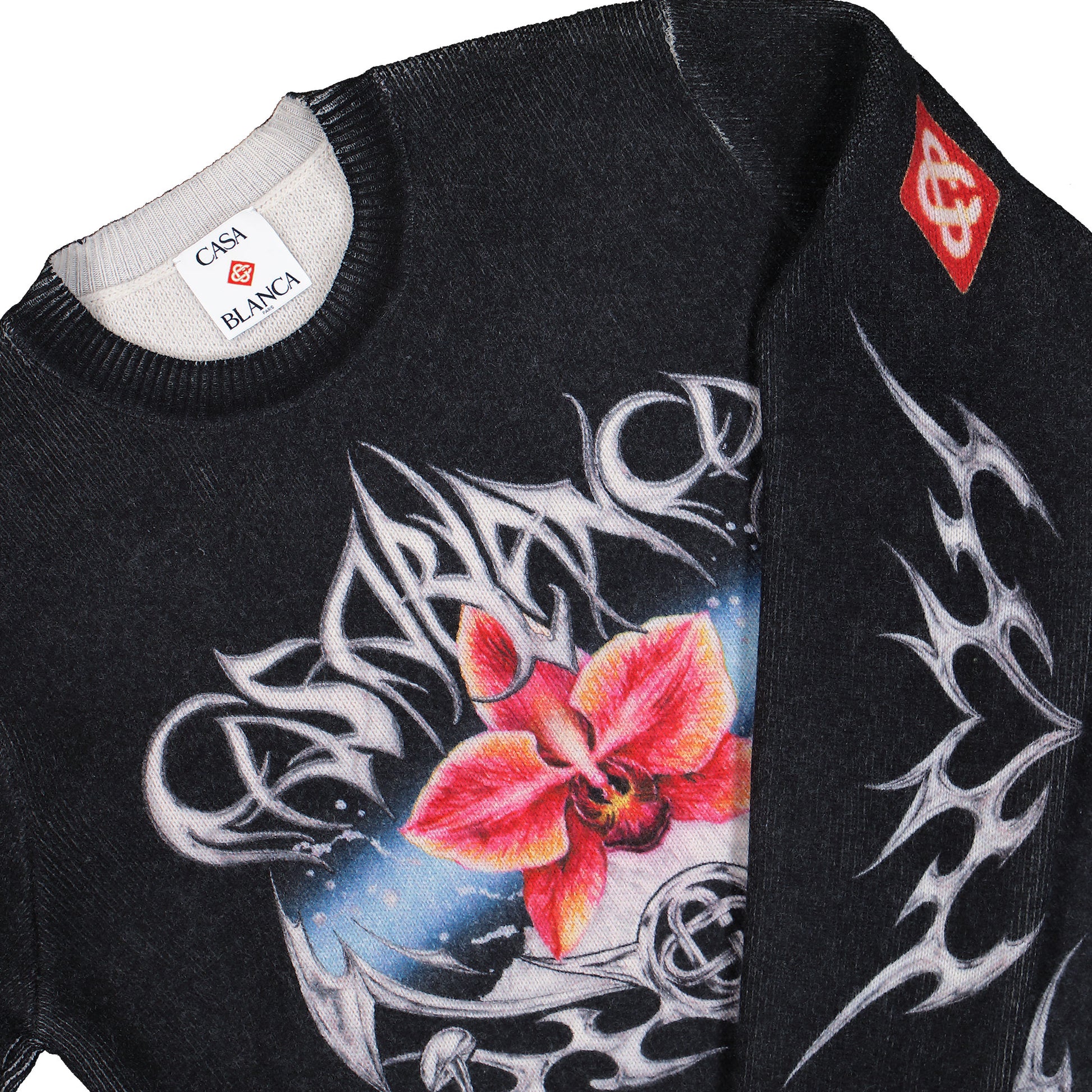 Casablanca Blades Printed Crew Blades Sweatshirts M-AW25-KW-1166-01 Detail View 3 | GATE

