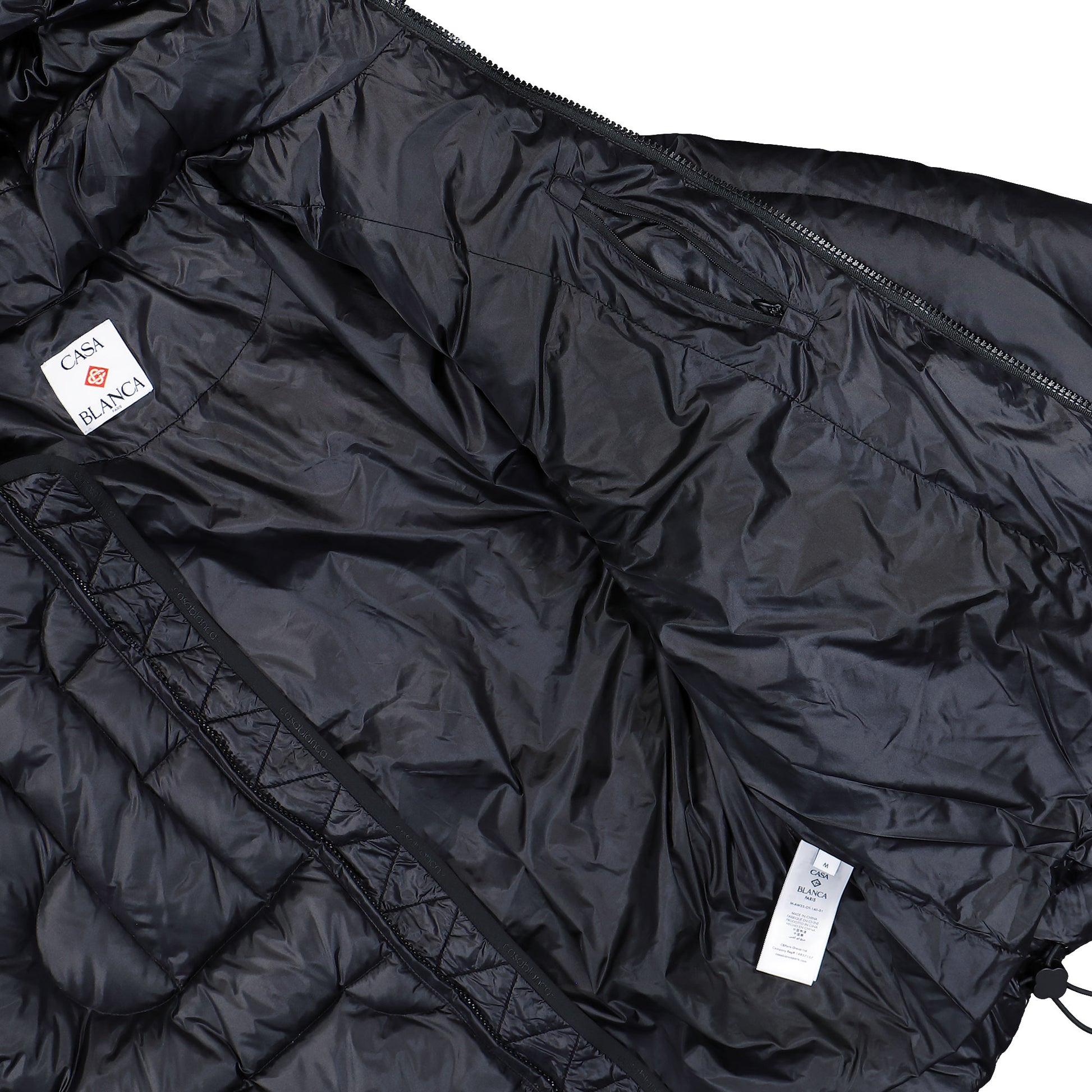 Casablanca CC Quilted Puffer Jacket Black Jackets M-AW25-OT-140-01 Detail View 6 | GATE