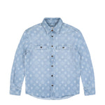 Casablanca Denim Monogram Shirt Bleached Monogram Denim Shirts M-AW25-SH-189-01 Detail View 1 | GATE
