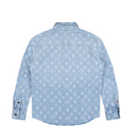 Casablanca Denim Monogram Shirt Bleached Monogram Denim Shirts M-AW25-SH-189-01 Detail View 2 | GATE
