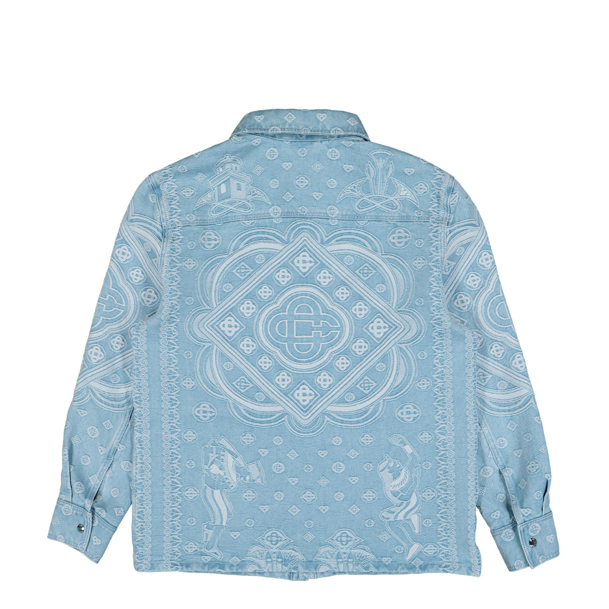 Casablanca Denim Shirt Light Blue Carpet Jacquard Shirts M-AW26-DN-026-01 Detail View 1 | GATE