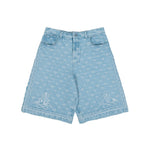 Casablanca Carpet Jacquard Baggy Denim Shorts Light Blue Carpet Jacquard Shorts M-AW26-DN-027-01 Detail View 1 | GATE