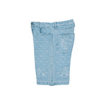 Casablanca Carpet Jacquard Baggy Denim Shorts Light Blue Carpet Jacquard Shorts M-AW26-DN-027-01 Detail View 3 | GATE