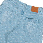 Casablanca Carpet Jacquard Baggy Denim Shorts Light Blue Carpet Jacquard Shorts M-AW26-DN-027-01 Detail View 5 | GATE