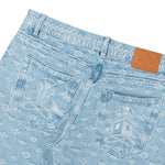 Casablanca Carpet Jacquard Baggy Denim Jeans Light Blue Carpet Jacquard Jeans M-AW26-DN-028-01 Detail View 5 | GATE
