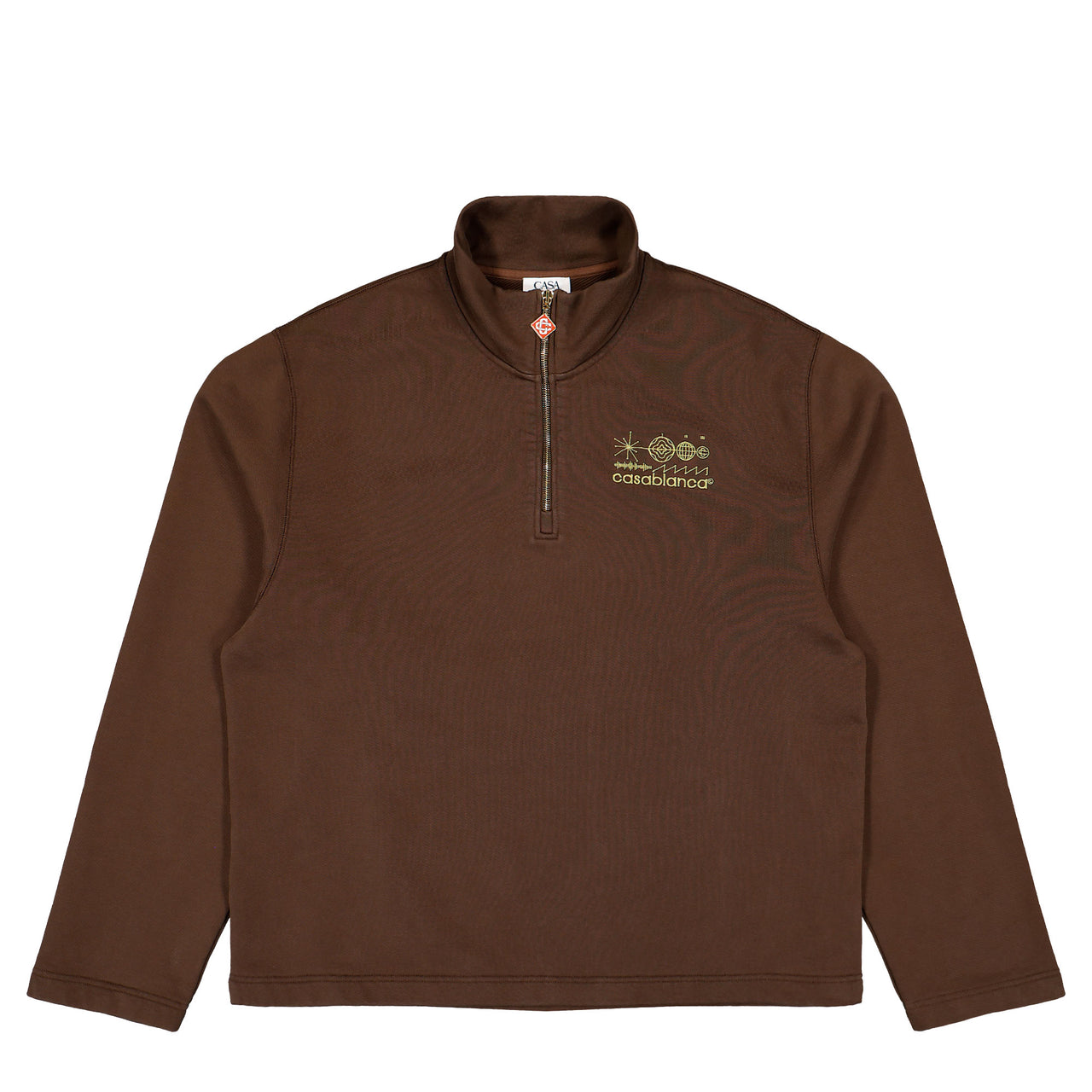 Casablanca Code De Civilisation Quarter Zip Sweatshirt Code De Civilisation Sweatshirts M-AW26-JTP-403-01 Detail View 1 | GATE
