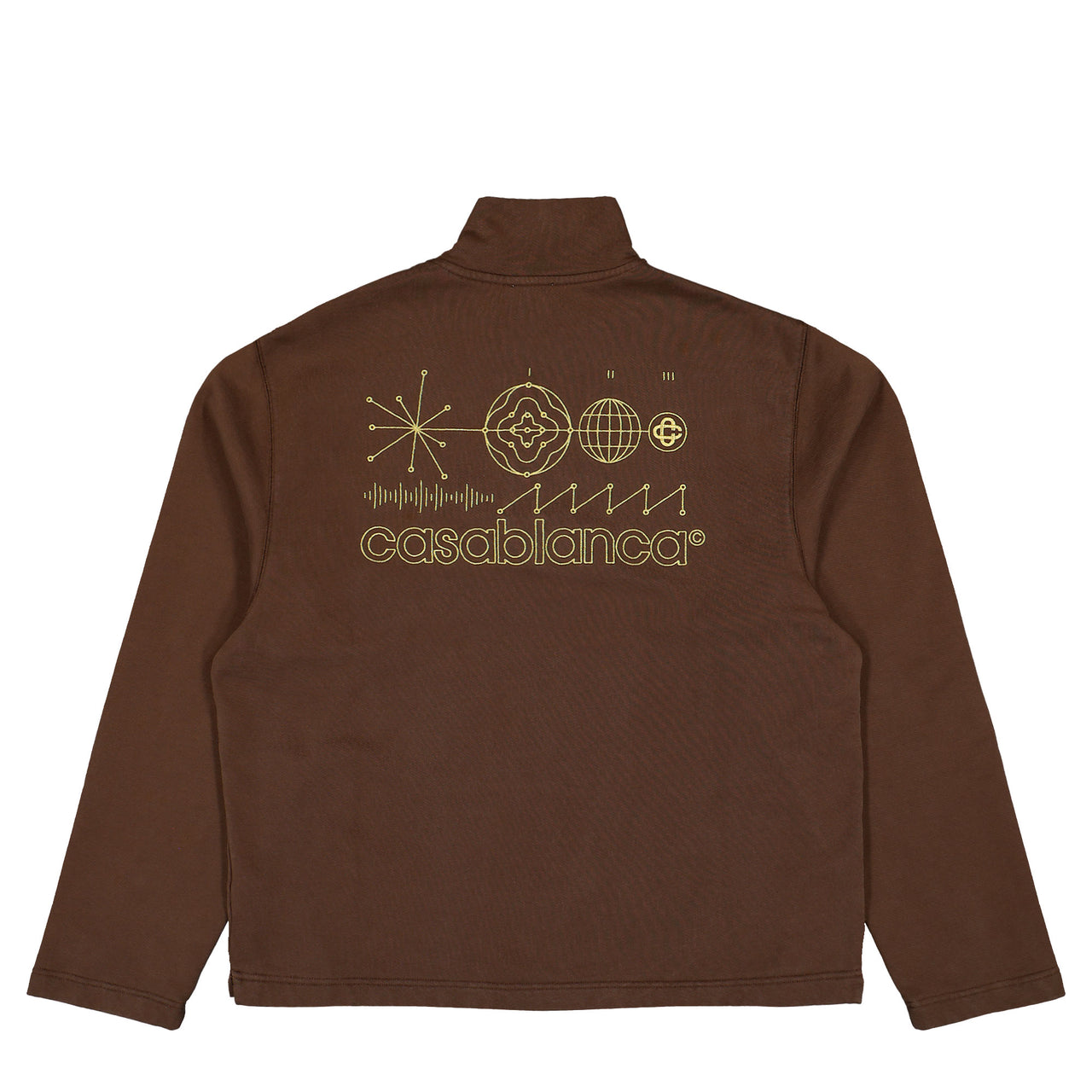 Casablanca Code De Civilisation Quarter Zip Sweatshirt Code De Civilisation Sweatshirts M-AW26-JTP-403-01 Detail View 1 | GATE