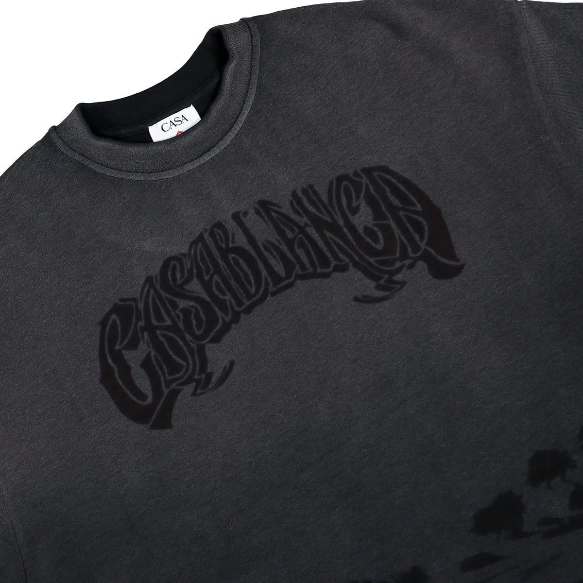 Casablanca Shadow Sands Washed Oversized T-Shirt Shadow Sands T-Shirts M-AW26-JTS-078-02 Detail View 3 | GATE