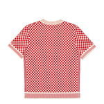 Casablanca Check Tee Red / White T-Shirts M-AW26-KW-1472-02 Detail View 2 | GATE