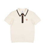 Casablanca Waffle Stitch Polo Shirt Off White Shirts M-AW26-KW-1480-01 Detail View 1 | GATE