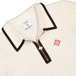 Casablanca Waffle Stitch Polo Shirt Off White Shirts M-AW26-KW-1480-01 Detail View 3 | GATE