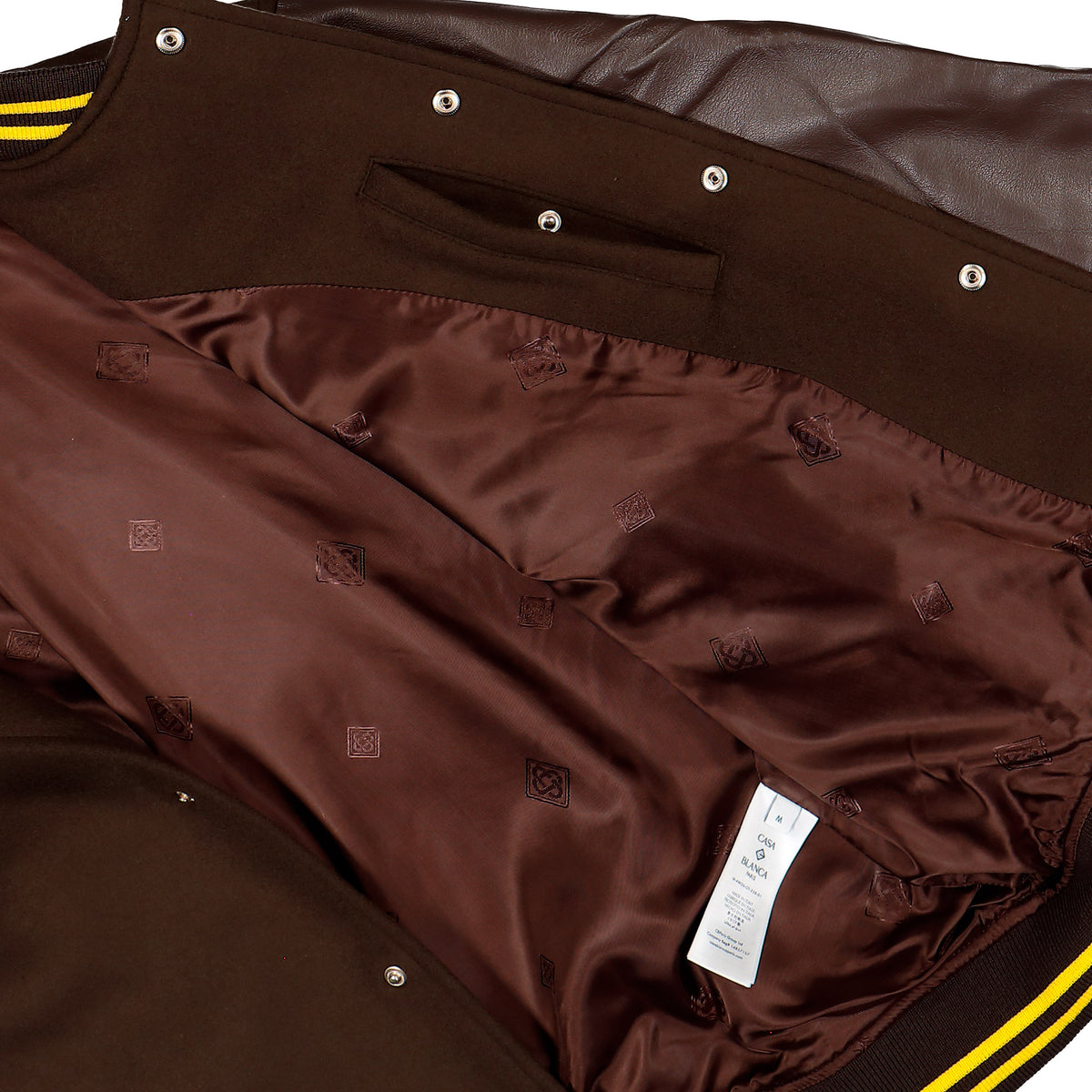 Casablanca Wool Varsity Jacket Celestial Pyramid Jackets M-AW26-OT-258-01 Detail View 5 | GATE
