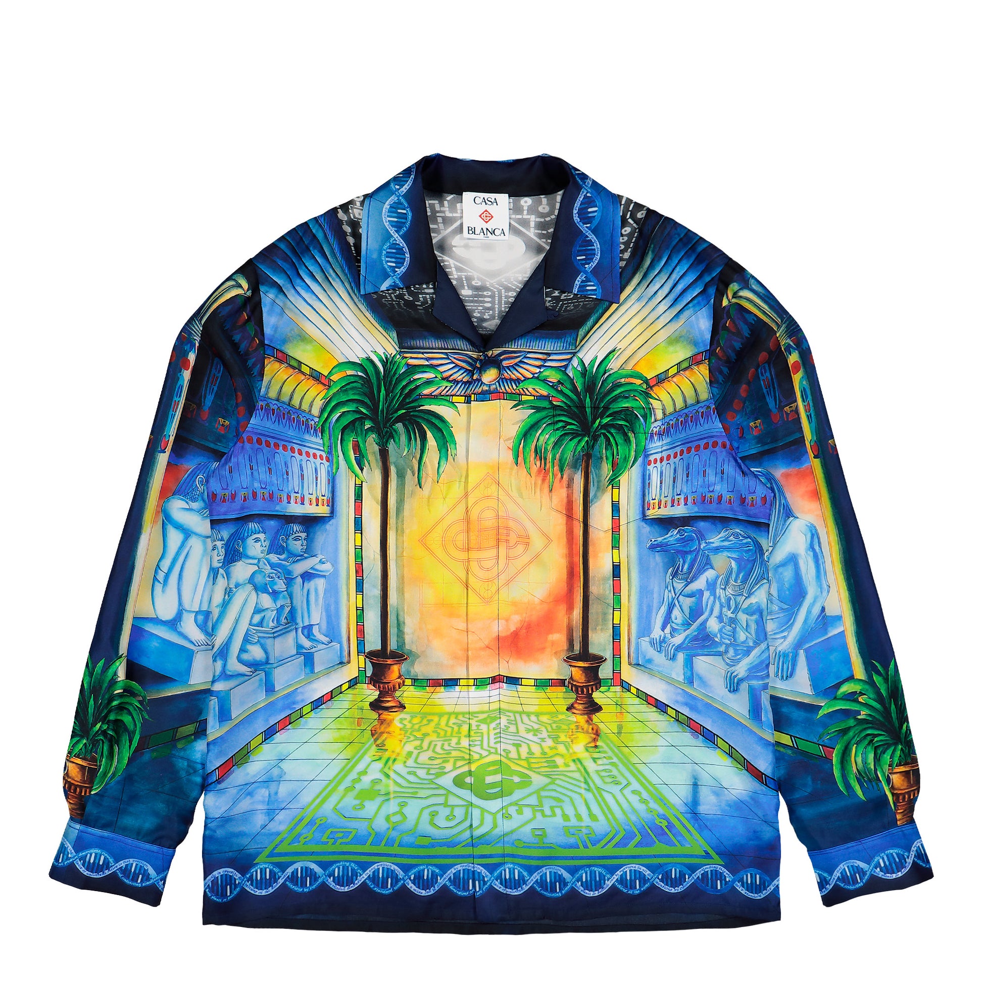 Casablanca Cuban Collar LS Shirt  Geometrie Sacree Shirt M-AW26-SH-006-02 Detail View 1 | GATE
