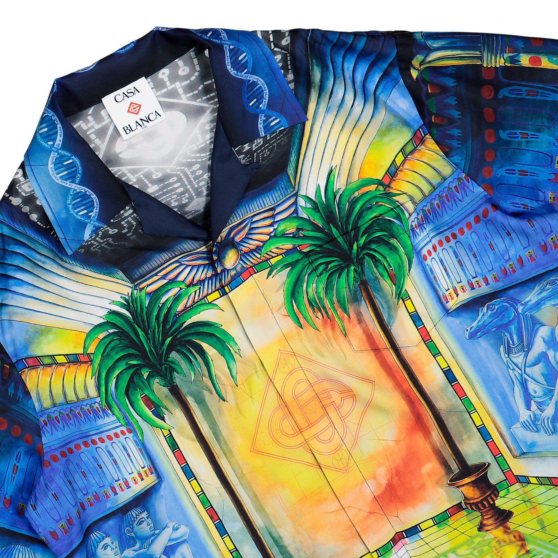 Casablanca Cuban Collar LS Shirt  Geometrie Sacree Shirt M-AW26-SH-006-02 Detail View 3 | GATE
