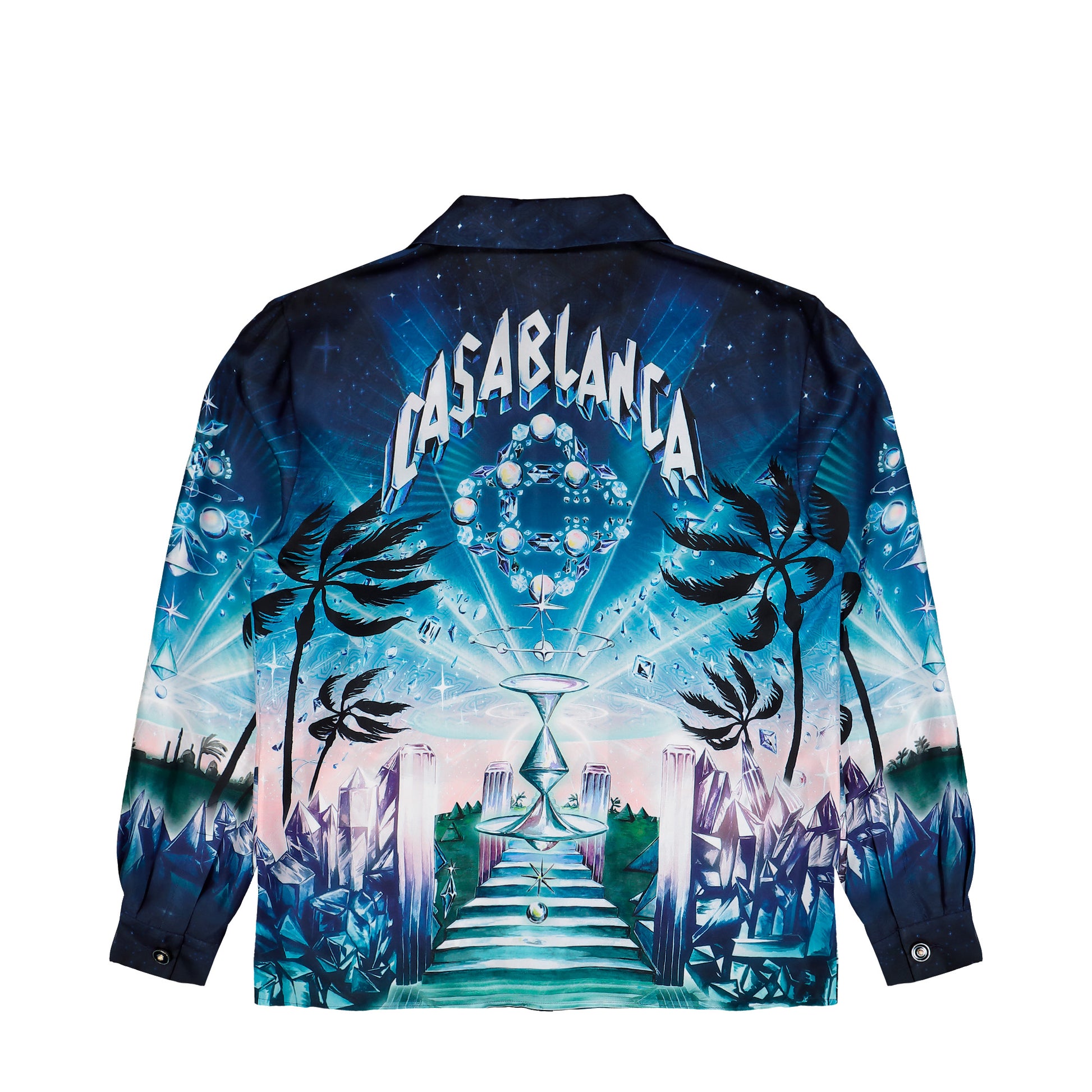 Casablanca Cuban Collar LS Shirt Crystal Alchemy Shirt M-AW26-SH-006-03 Detail View 2 | GATE
