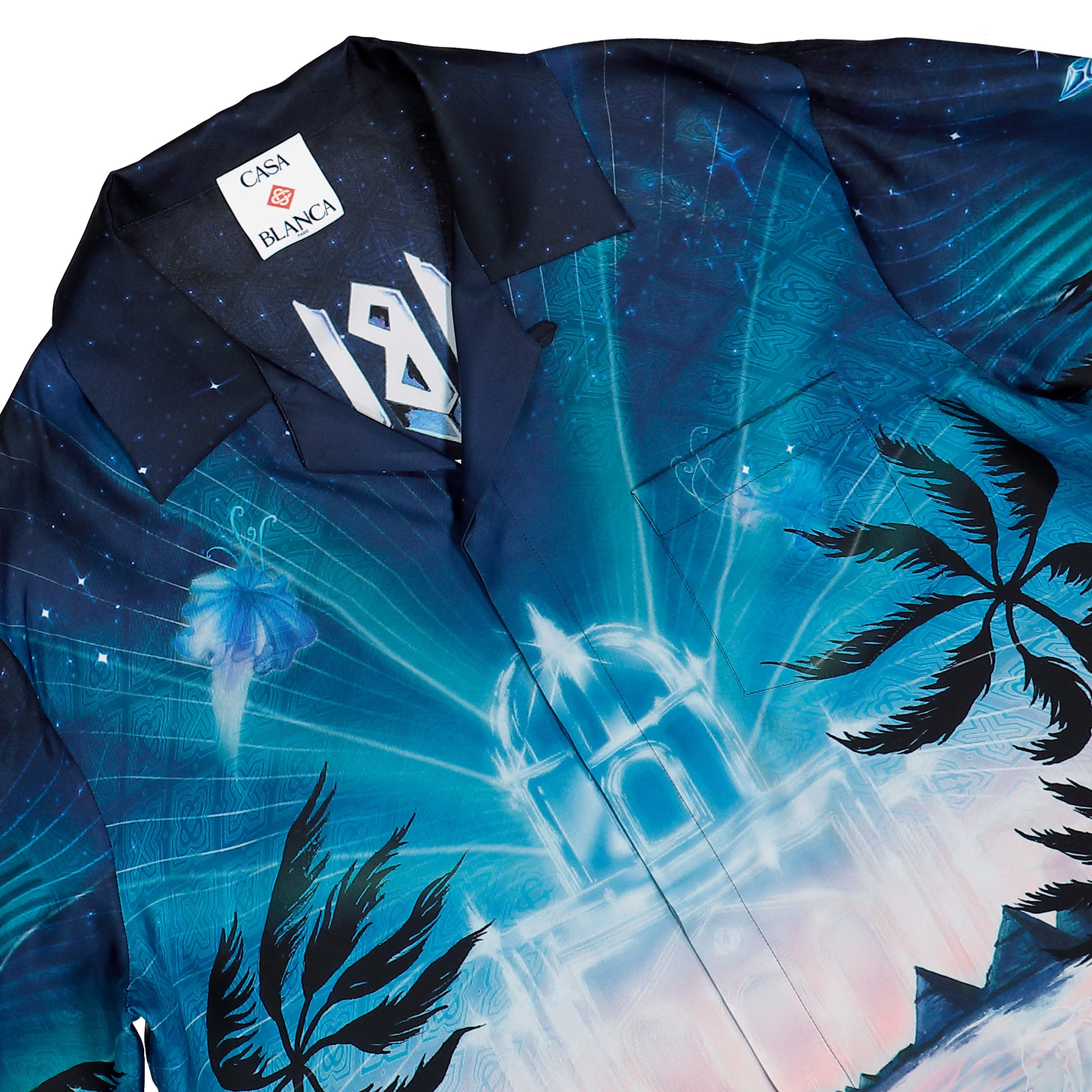 Casablanca Cuban Collar LS Shirt Crystal Alchemy Shirt M-AW26-SH-006-03 Detail View 3 | GATE

