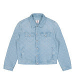 Casablanca Washed Monogram Denim Jacket Light Blue Jackets M-PF26-DN-005-01 Detail View 1 | GATE
