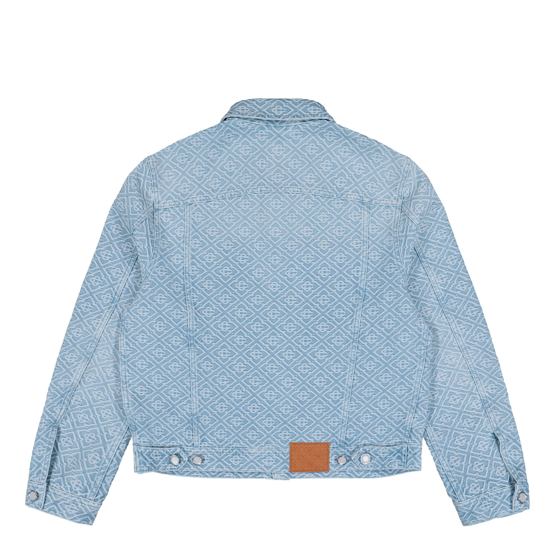 Casablanca Washed Monogram Denim Jacket Light Blue Jackets M-PF26-DN-005-01 Detail View 2 | GATE
