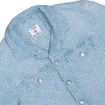 Casablanca Washed Monogram Denim Jacket Light Blue Jackets M-PF26-DN-005-01 Detail View 3 | GATE
