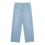 Casablanca Washed Monogram Jeans Light Blue Denim M-PF26-DN-009-01 Detail View 1 | GATE
