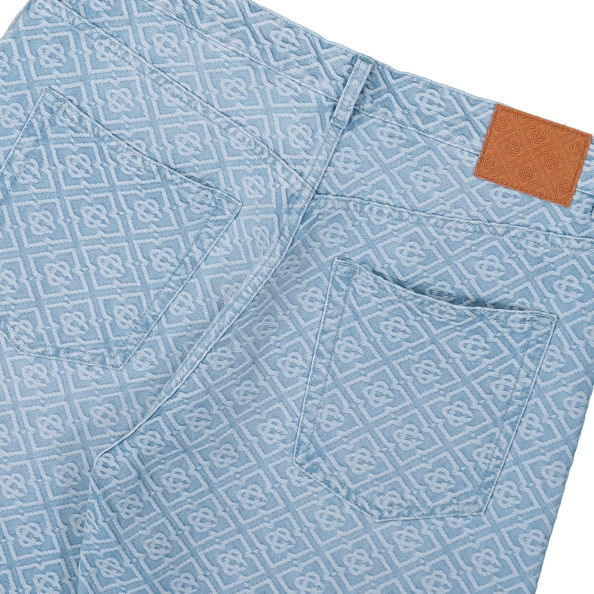 Casablanca Washed Monogram Jeans Light Blue Denim M-PF26-DN-009-01 Detail View 5 | GATE
