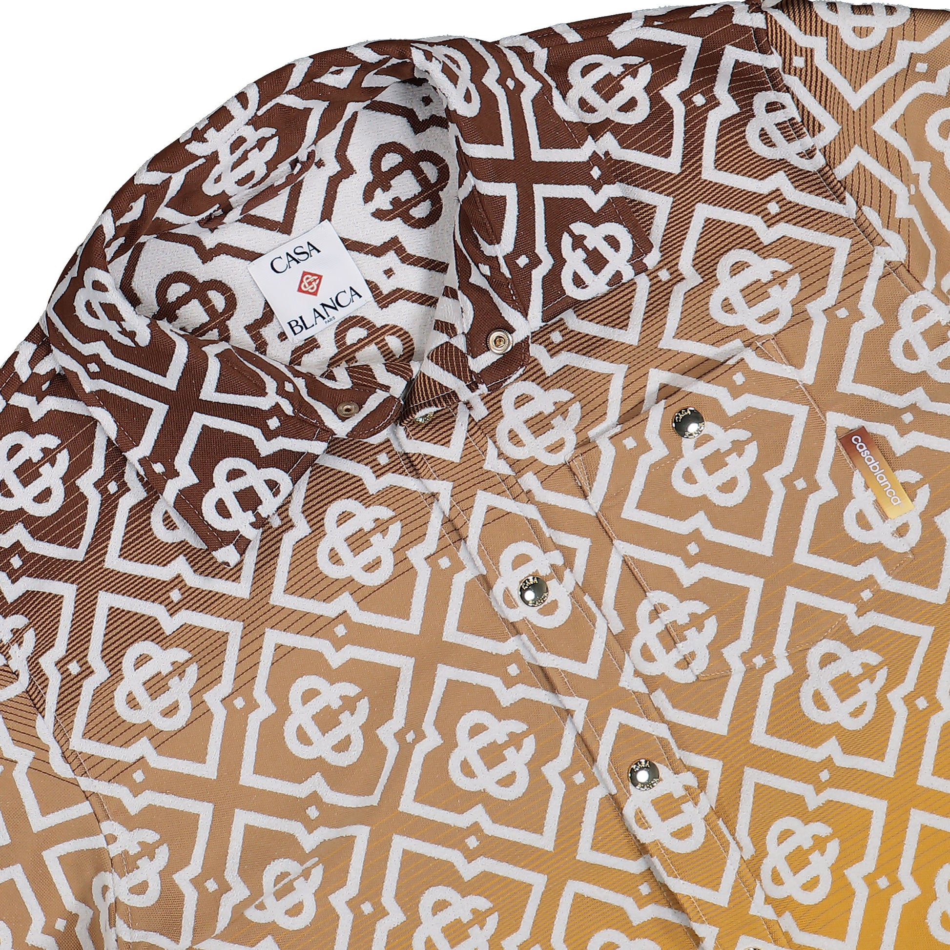 Casablanca Monogram Shacket Boucle Jacquard Jackets M-PF26-JK-449-01 Detail View 3 | GATE
