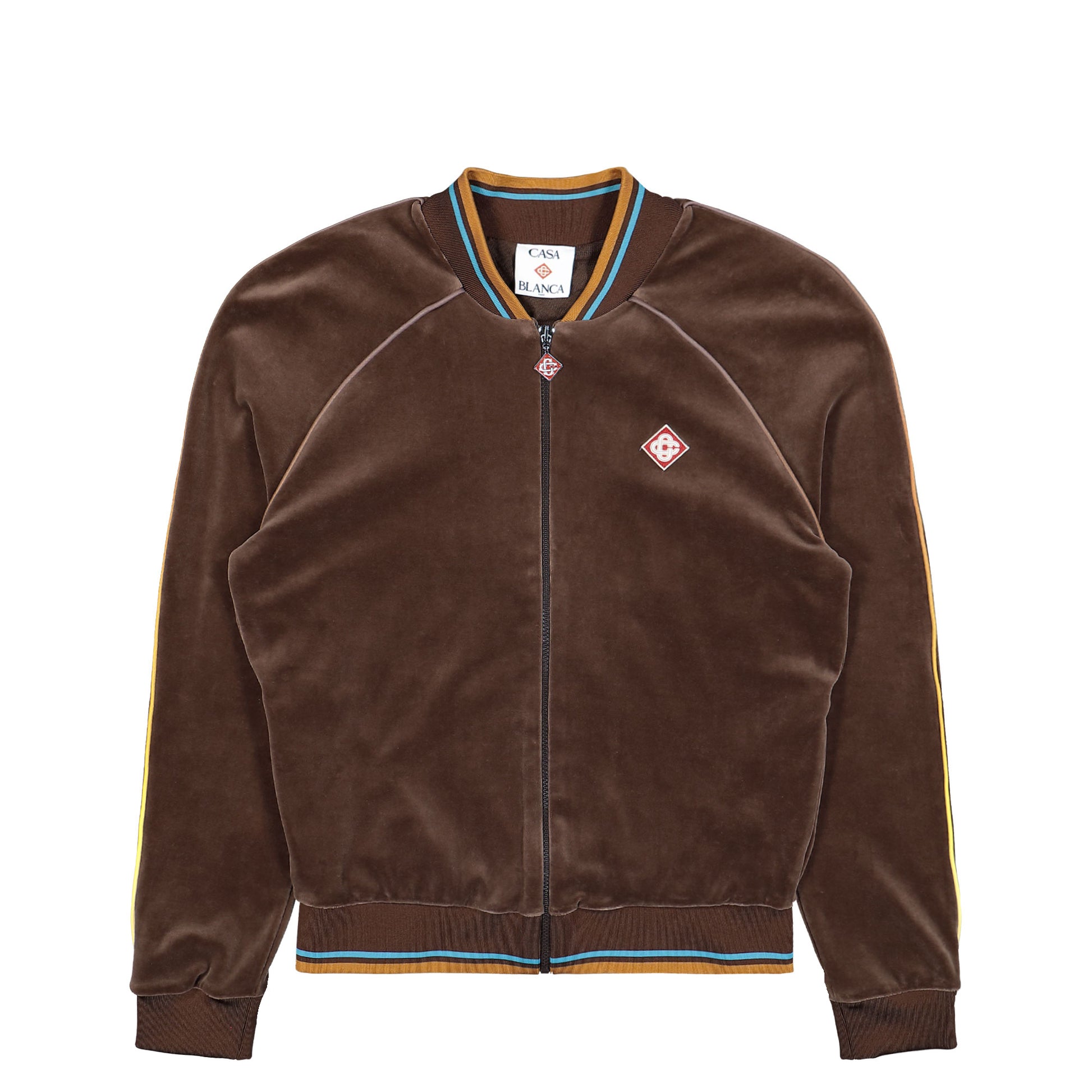 Casablanca Velour Track Jacket Brown Tracksuit Tops M-PF26-JTP-421-01 Detail View 1 | GATE