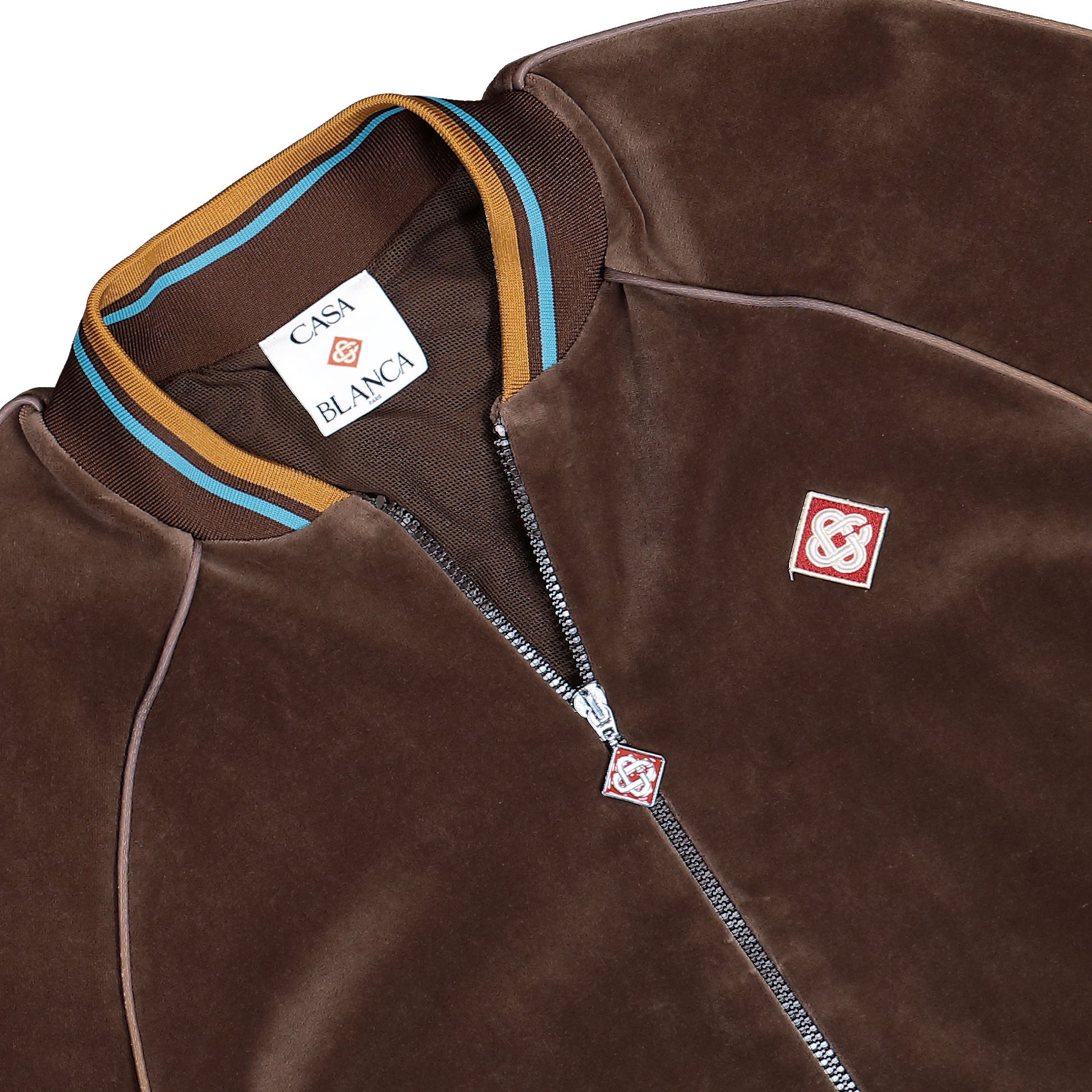 Casablanca Velour Track Jacket Brown Tracksuit Tops M-PF26-JTP-421-01 Detail View 3 | GATE