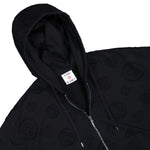 Casablanca Applique Monogram Zip Up Hoodie Black Loopback Hoodies M-PF26-JTP-512-02 Detail View 3 | GATE
